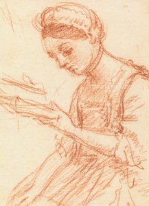 Giovane donna con un libro da William Hoare
