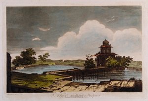 Vista di un mausoleo a Etmadpoor da William Hodges