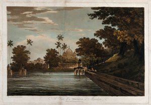 Vista di una moschea, a Mounheer da William Hodges