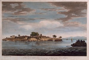 Una veduta del forte di Mongheer, sulle rive del fiume Gange da William Hodges