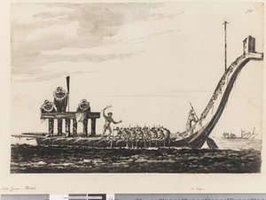 Pagina 15. Canoa da guerra, Otaheite da William Hodges