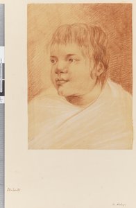 Pagina 18 Nativo di Otaheite, 1768-75 da William Hodges