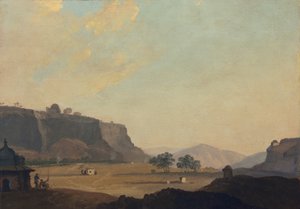 Vista vicino a Fort Gwalior, India, c.1783