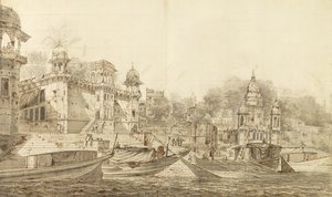 Veduta di parte della città di Benares, c.1781 da William Hodges