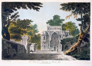 Veduta di una moschea a Chunar Gur, 1786 da William Hodges