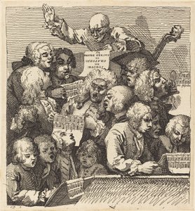 Un coro di cantanti da William Hogarth