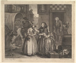 Il progresso di una prostituta, Tavola 1, aprile 1732 da William Hogarth