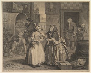 Il progresso di una prostituta, Piatto 1 da William Hogarth