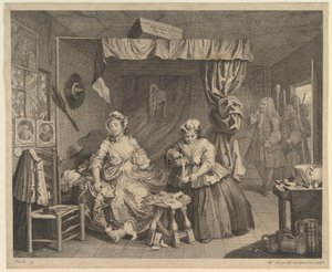 Il percorso di una prostituta, tavola 3 da William Hogarth