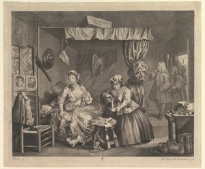 Il progresso di una prostituta, Tavola 3, aprile 1732 da William Hogarth
