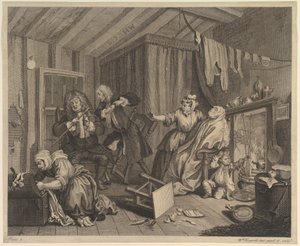 Il progresso di una prostituta, Tavola 5 da William Hogarth
