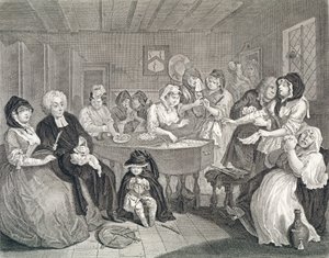 La Carriera di una Prostituta, Tavola Sei: Il Funerale da William Hogarth