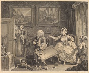 La carriera di una prostituta: tav.2 da William Hogarth