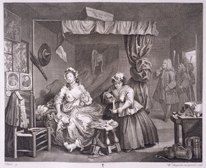 Il progresso di una prostituta, tavola III, da 