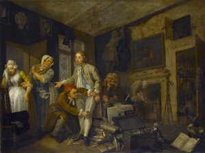 Il Progresso di un Libertino I: Il Libertino che Prende Possesso della sua Tenuta, 1733 da William Hogarth