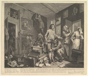 La carriera di un libertino, Tavola 1 da William Hogarth