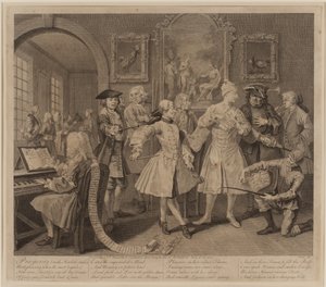 La carriera di un libertino, tavola 2 da William Hogarth