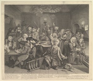 La carriera di un libertino, Tavola 6 da William Hogarth