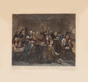 Il Progresso di un Libertino, Tavola 6: Scena in una Casa da Gioco da William Hogarth