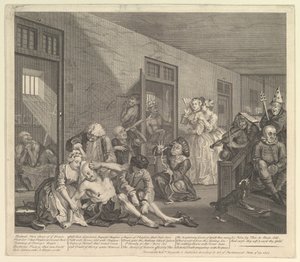 Il progresso del libertino, Tavola 8 da William Hogarth