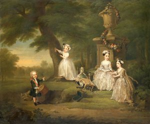 Una festa del tè per bambini, 1730 da William Hogarth