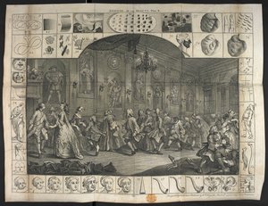 Un gran numero di persone che ballano da William Hogarth