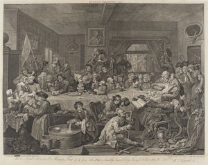 Un banchetto elettorale da William Hogarth