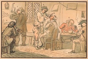 Scena della colazione da The Five Days Peregrination, 1732 da William Hogarth