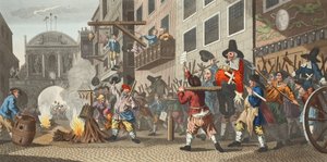 Bruciando i Rumps a Temple-Barr, illustrazione da 