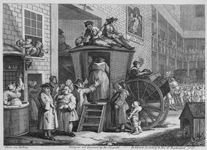 Cortile della locanda di campagna, 1747 da William Hogarth