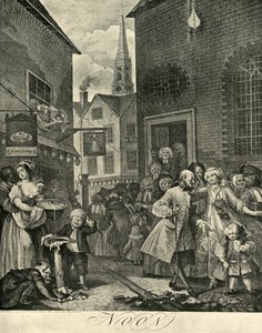 Covent Garden a Mezzogiorno da William Hogarth