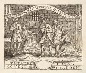 Per il Beneficio del Signor Walker, Teatro Reale, Covent Garden, pub. 1822