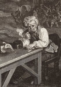 Le elezioni parlamentari, Foglio 2: Caccia ai voti (dettaglio) da William Hogarth