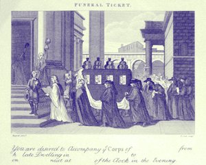 Biglietto funebre da William Hogarth
