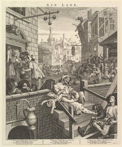 Gin Lane, 1 febbraio 1751 da William Hogarth