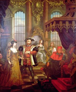Enrico VIII introduce Anna Bolena a corte da William Hogarth