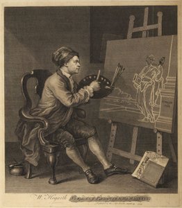 Hogarth dipinge la Musa Comica da William Hogarth