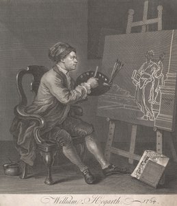 Hogarth dipinge la Musa comica da William Hogarth