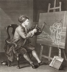 Hogarth dipinge la Musa comica