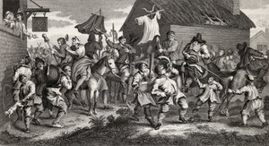 Hudibras incontra lo Skimmington, inciso da T.E. Nicholson, da 