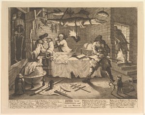 Hudibras batte Sidrophel e il suo uomo Whacum da William Hogarth
