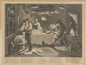 Hudibras batte Sidrophel e il suo uomo Whacum da William Hogarth