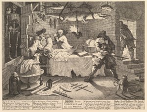 Hudibras batte Sidrophel e il suo uomo Whacum, Dodici grandi illustrazioni per Sa da William Hogarth