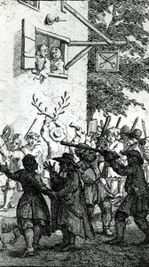 Baccano contro un sarto da William Hogarth
