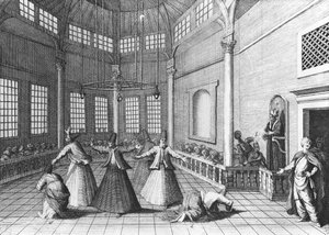 Dentro una moschea turca, illustrazione da 