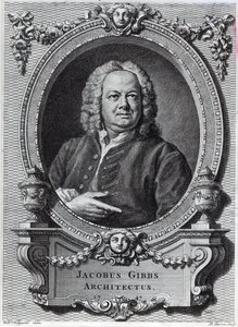 James Gibbs, inciso da Bernard Baron, 1747 da William Hogarth