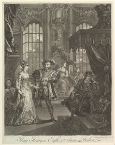 Re Enrico VIII e Anna Bullen da William Hogarth