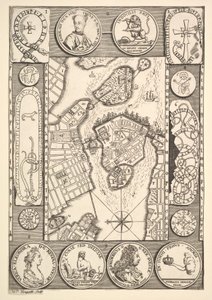 Mappa di Stoccolma da Aubry de La Mottrayes Travels throughout Europe, Asia and into Part...
