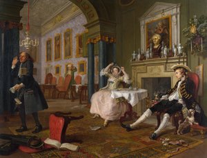 Il Matrimonio alla Moda: II - Il Tête-à-Tête, c.1743 da William Hogarth