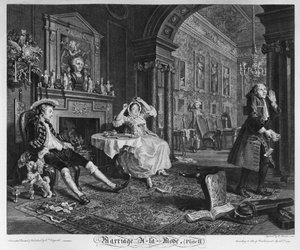Matrimonio alla moda, Piatto II, Il tête-à-tête, 1745